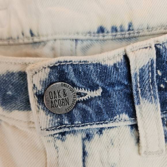 Oak & Acorn Men's Super Distressed Bleached Jean Short Sz 28 Raw Hem Punk Grunge - Picture 5 of 11